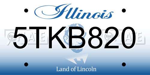5TKB820 Illinois License Plate