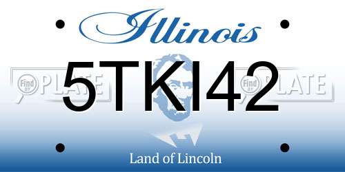 5TKI42 Illinois License Plate