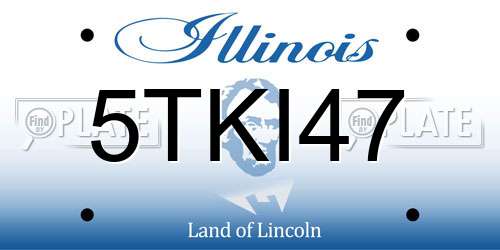 5TKI47 Illinois License Plate