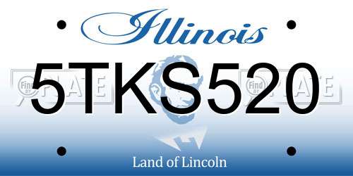 5TKS520 Illinois License Plate