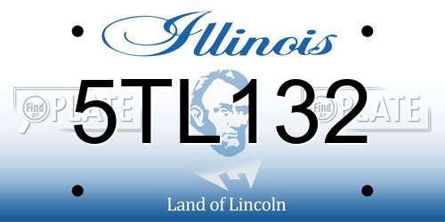 5TL132 Illinois License Plate