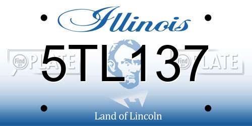 5TL137 Illinois License Plate