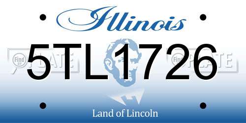 5TL1726 Illinois License Plate