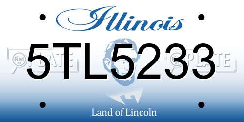 5TL5233 Illinois License Plate