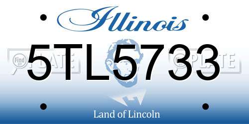 5TL5733 Illinois License Plate