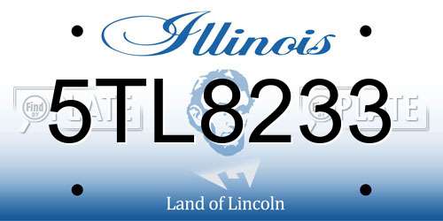 5TL8233 Illinois License Plate