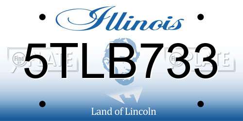 5TLB733 Illinois License Plate
