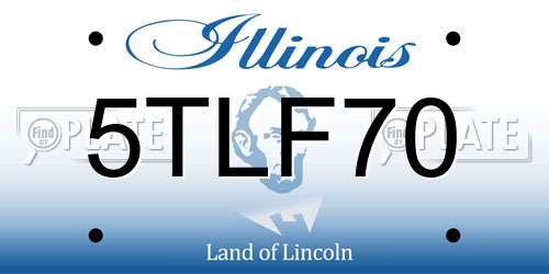 5TLF70 Illinois License Plate
