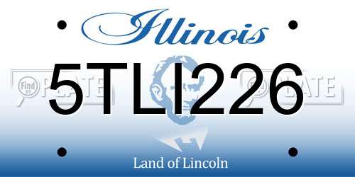 5TLI226 Illinois License Plate