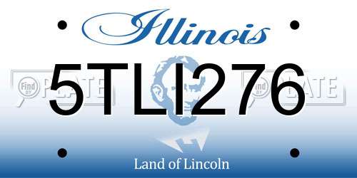 5TLI276 Illinois License Plate