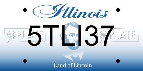 5TLI37 Illinois License Plate