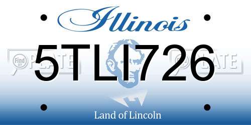 5TLI726 Illinois License Plate