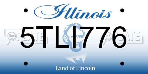 5TLI776 Illinois License Plate