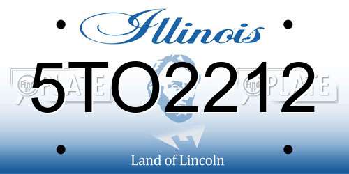 5TO2212 Illinois License Plate