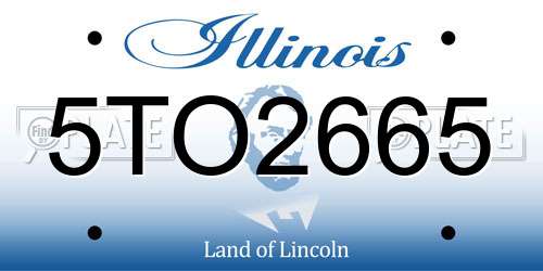 5TO2665 Illinois License Plate
