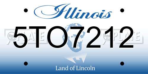 5TO7212 Illinois License Plate