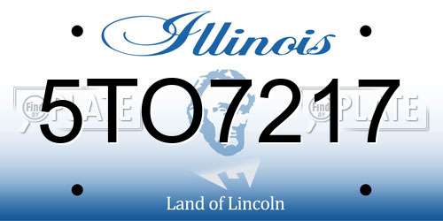 5TO7217 Illinois License Plate