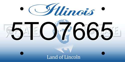 5TO7665 Illinois License Plate