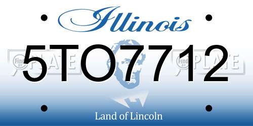 5TO7712 Illinois License Plate