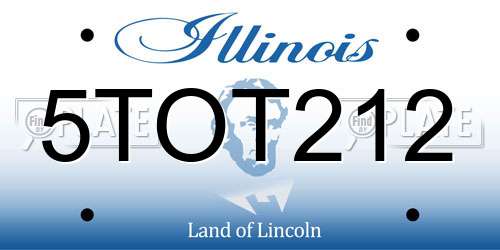 5TOT212 Illinois License Plate