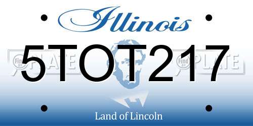 5TOT217 Illinois License Plate