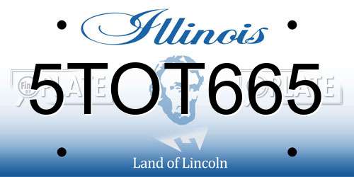 5TOT665 Illinois License Plate