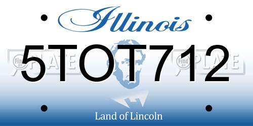5TOT712 Illinois License Plate