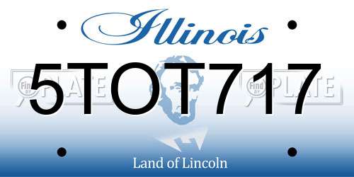 5TOT717 Illinois License Plate