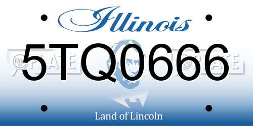 5TQ0666 Illinois License Plate