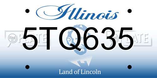 5TQ635 Illinois License Plate