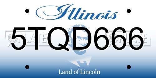 5TQD666 Illinois License Plate