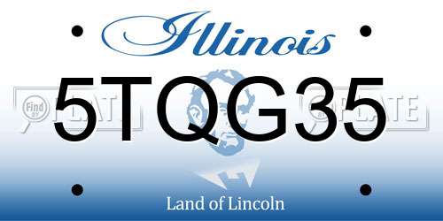 5TQG35 Illinois License Plate