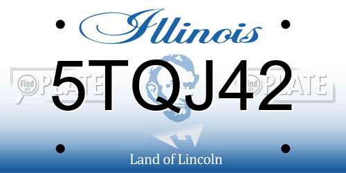 5TQJ42 Illinois License Plate
