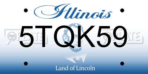 5TQK59 Illinois License Plate