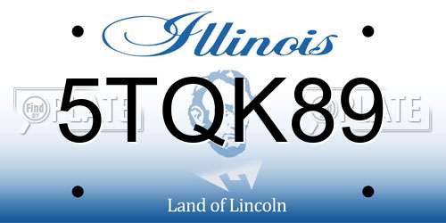 5TQK89 Illinois License Plate
