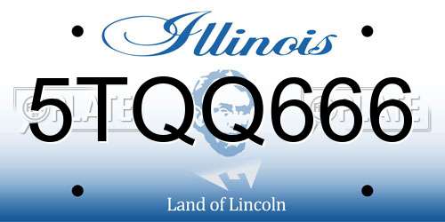5TQQ666 Illinois License Plate