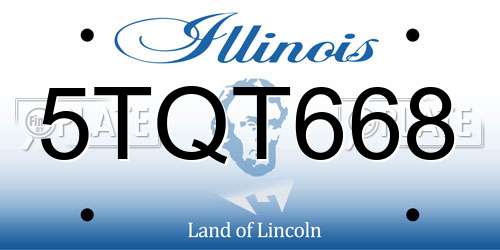 5TQT668 Illinois License Plate