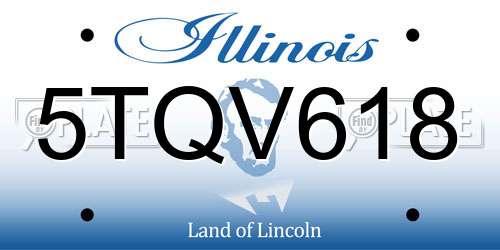 5TQV618 Illinois License Plate