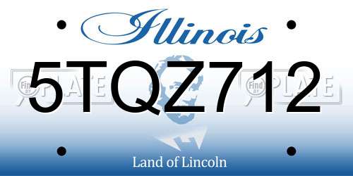5TQZ712 Illinois License Plate