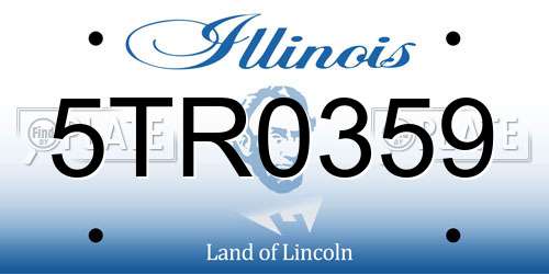 5TR0359 Illinois License Plate