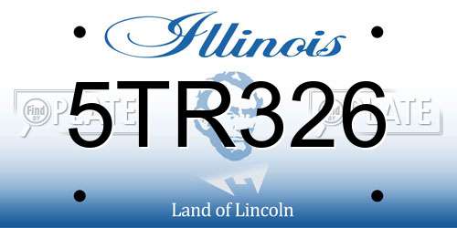 5TR326 Illinois License Plate