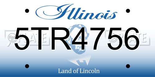 5TR4756 Illinois License Plate