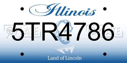 5TR4786 Illinois License Plate