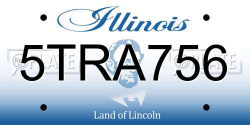 5TRA756 Illinois License Plate