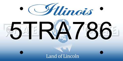5TRA786 Illinois License Plate
