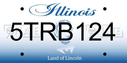 5TRB124 Illinois License Plate