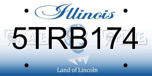 5TRB174 Illinois License Plate