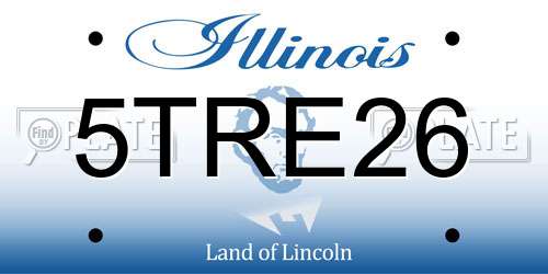 5TRE26 Illinois License Plate