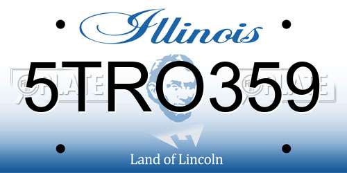 5TRO359 Illinois License Plate