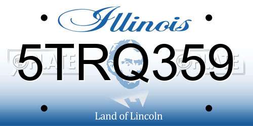 5TRQ359 Illinois License Plate